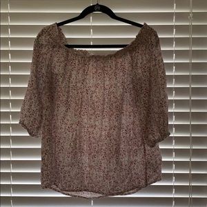 Off the shoulder floral top